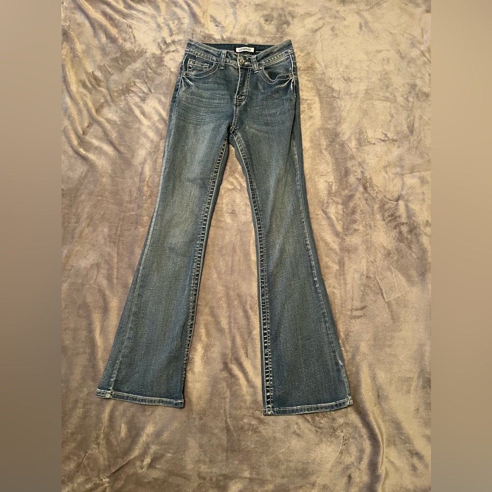 Women's Flared Blue Jeans